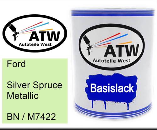 Ford, Silver Spruce Metallic, BN / M7422: 1L Lackdose, von ATW Autoteile West.